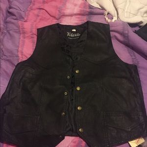 Vilanto motorcycle leather vest